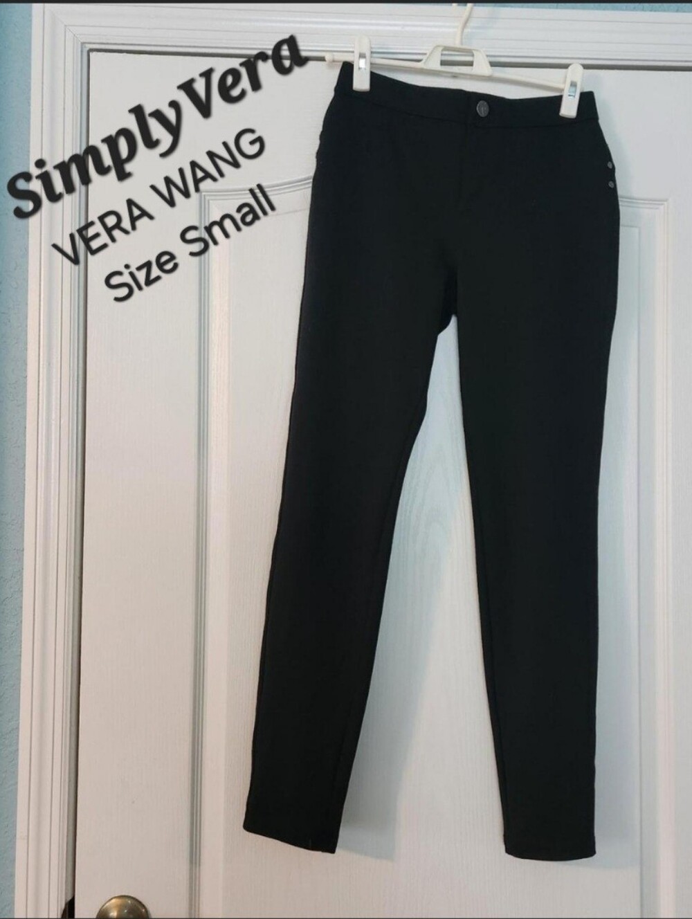 Vera Wang ~ Simply Vera Black Skinny Pants Size Small